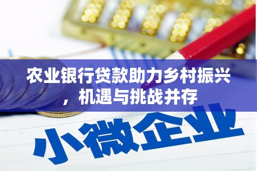 金牛农业银行贷款助力乡村振兴，机遇与挑战并存