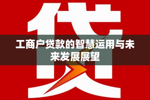 金牛工商户贷款的智慧运用与未来发展展望