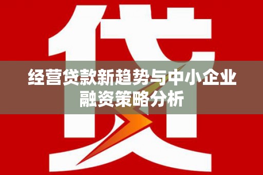 金牛经营贷款新趋势与中小企业融资策略分析
